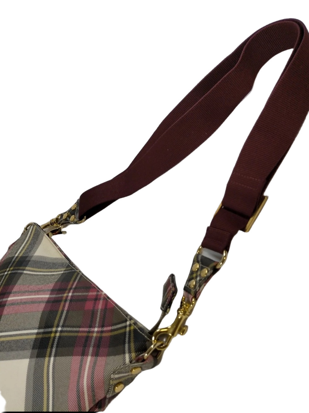 Vivienne Westwood Tartan Plaid PVC Crossbody Bag - Picture 5 of 14